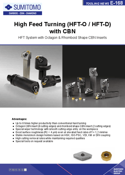 High Feed Turning (HFT-O / HFT-D) with CBN